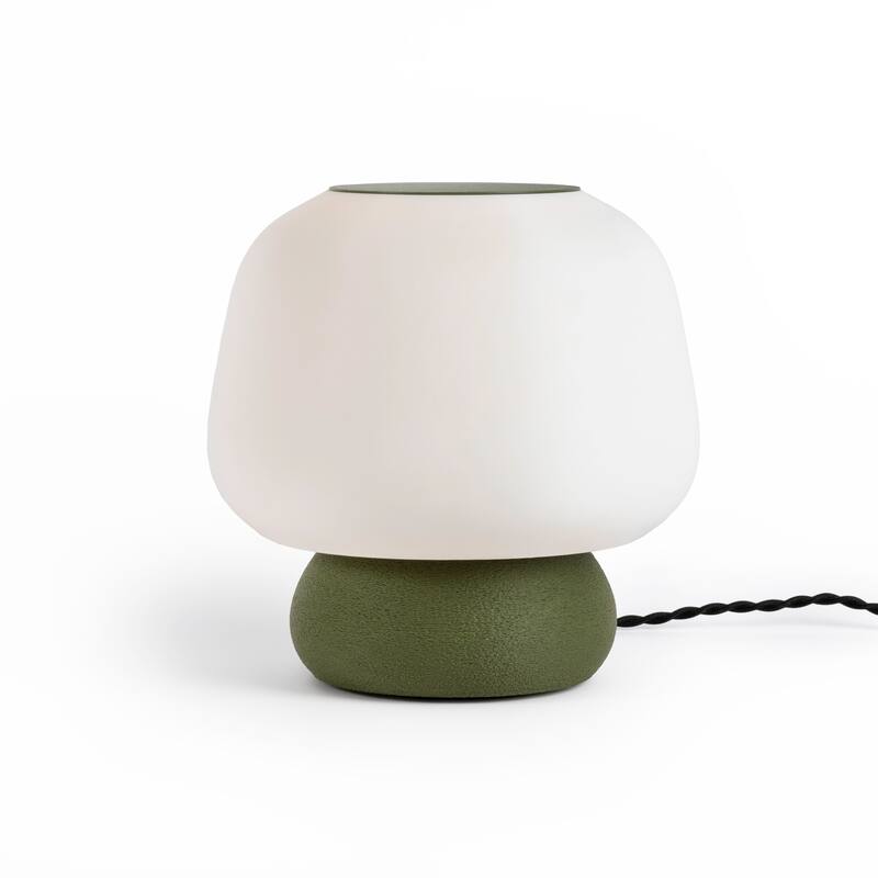 Mushroom 10" Dimmable LED Table Lamp, 3D Printed PLA, By JONATHAN Y