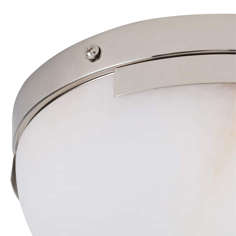SAFAVIEH Couture Eddie Alabaster Flush Mount - 8"W x 8"D x 5"H
