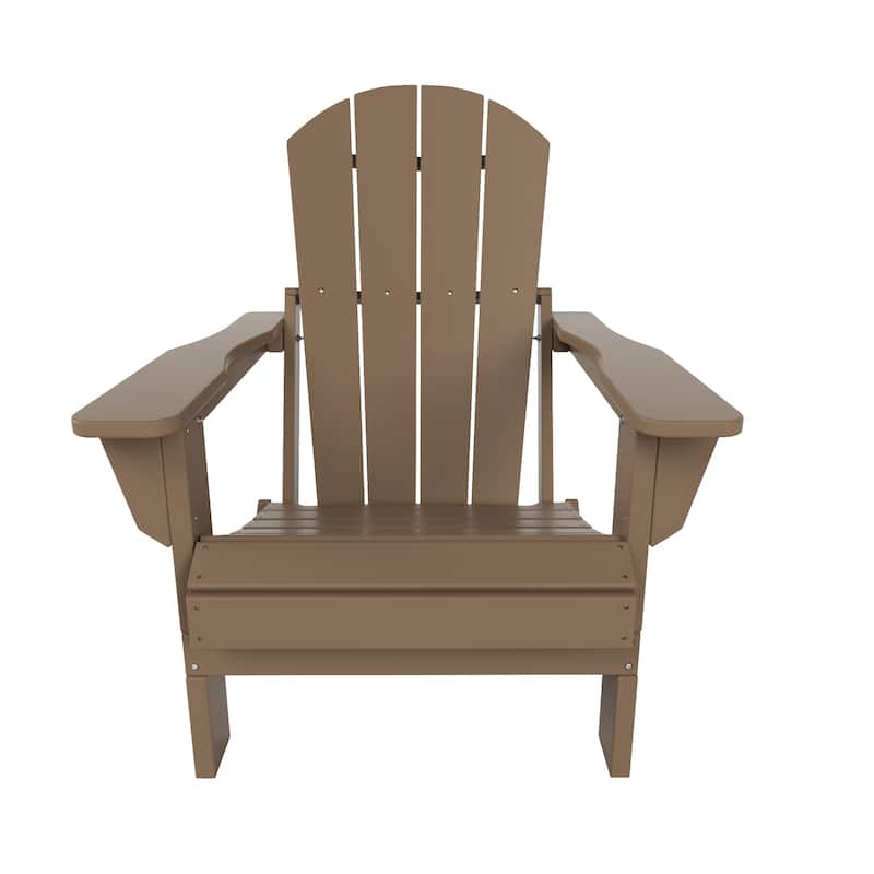 POLYTRENDS Laguna Folding Poly Eco-Friendly All Weather Outdoor Adirondack Chair