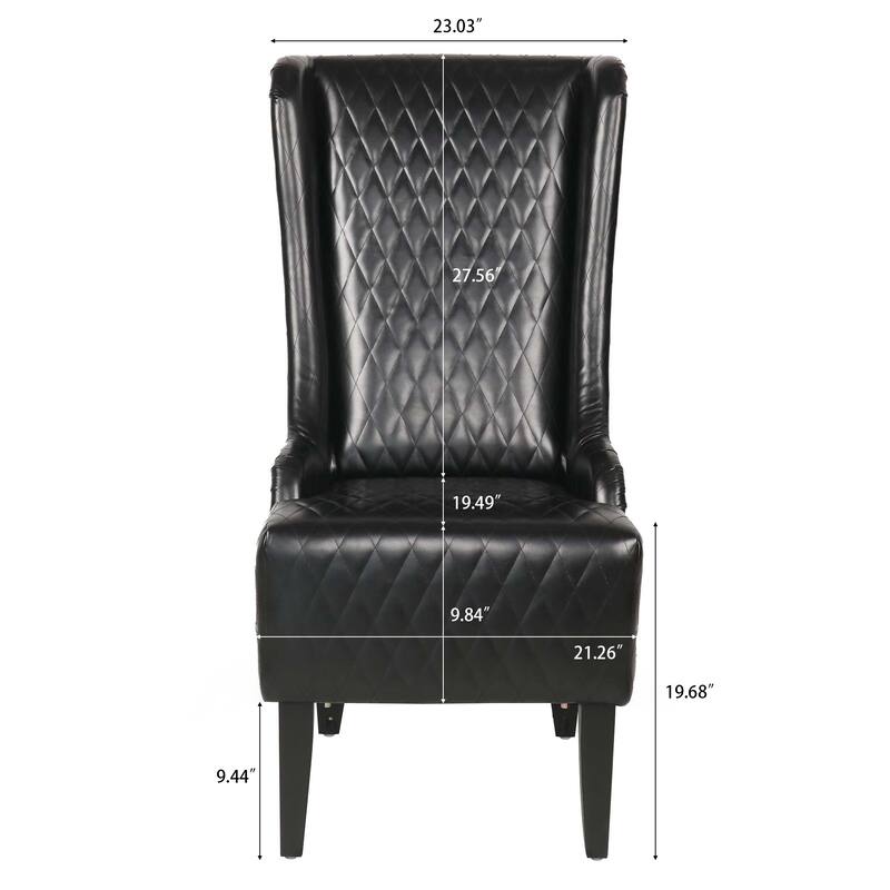 Christopher Knight Home - Evelyn High-Back Velvet Wingback Chair with Wooden Legs