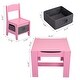 preview thumbnail 11 of 28, 3-in-1 Kids Wood Table and 2 Chairs - 24.4"L x 24.2"W x 19"H