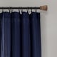 preview thumbnail 100 of 152, Lush Decor Linen Button Single Panel Window Curtain