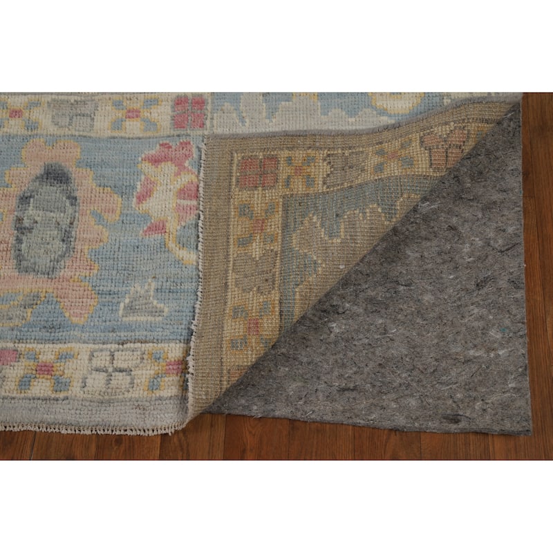Hand Knotted Oriental 100% Wool Carpet Transitional All-Over Greys & Charcoal Oushak Area Rug - 11' 9'' X 9' 4''