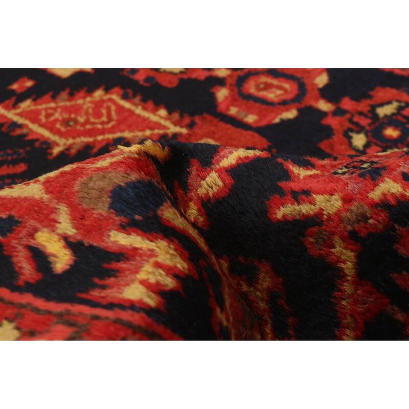 Andelz Navy, Red Rug 3'4" x 5'2" - 3'4 x 5'2