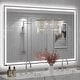 preview thumbnail 72 of 161, Large LED Bathroom mirror Tempered Glass Dimmable Anti-Fog Vanity Mirror 60x40