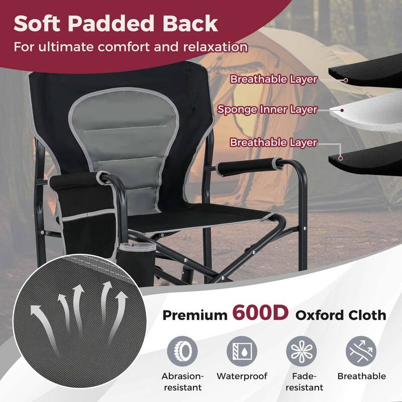 Goplus Outdoor Rocker Camping Chair for Adults with Dual Springs - See Details