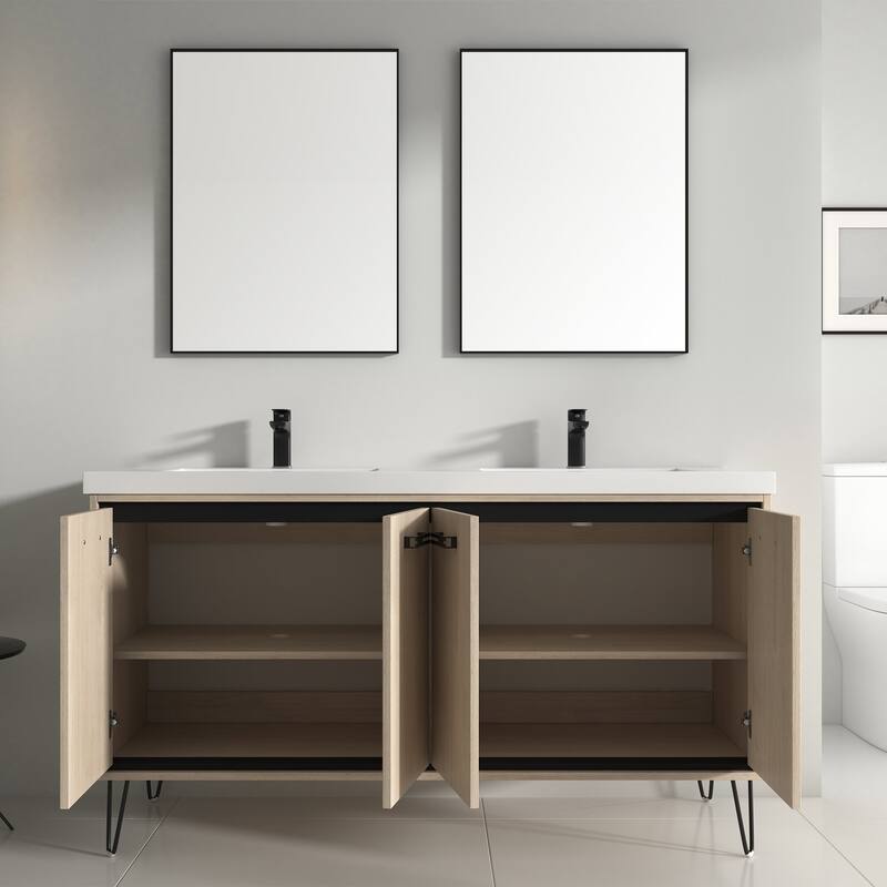 Mitchell 60" Double Bathroom Vanity Set