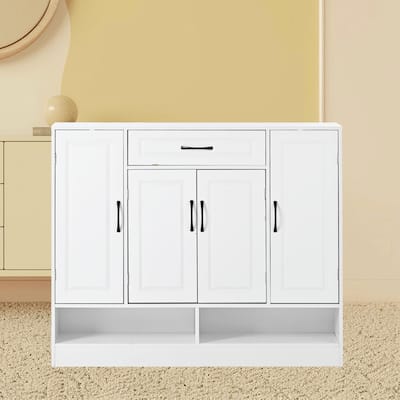 Minimalist Shoe Rack Storage Organizer with 3-4 Cabinets and Adjustable Shelves for Entryway, Hallway and Porch Storage