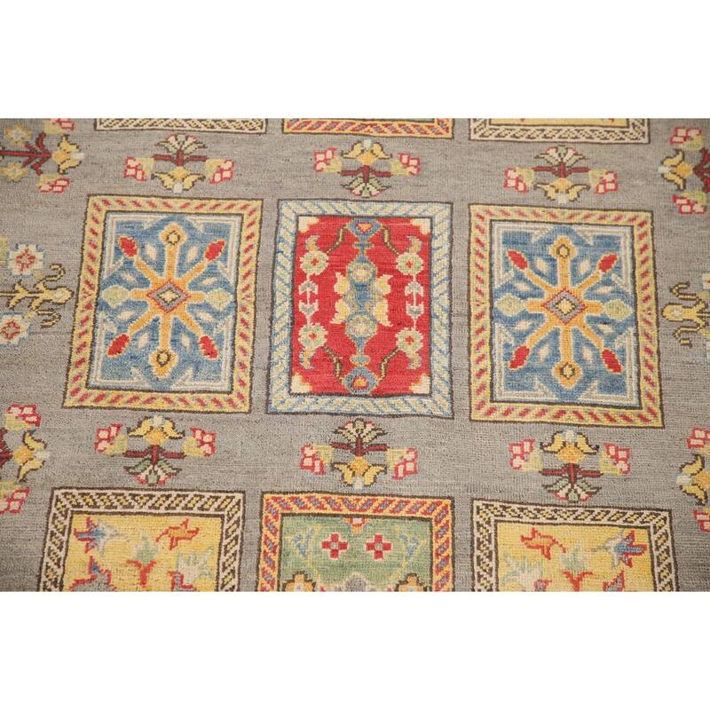 Kazak Oriental Accent Rug Hand-Knotted Geometric Wool Carpet - 3'5"x 5'0"