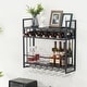 preview thumbnail 7 of 6, Wall Mounted Wine Rack - 32.76"D x 9.84"W x 21.65"H