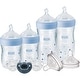 preview thumbnail 1 of 3, Nuk Simply Natural 9pc Bottle Gift Set w/ SafeTemp, Blue Stars