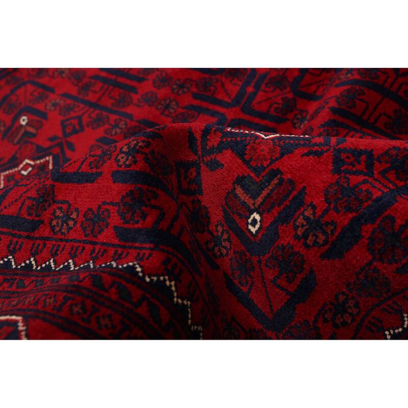 ECARPETGALLERY Hand-knotted Finest Khal Mohammadi Red Wool Rug - 4'4 x 7'0