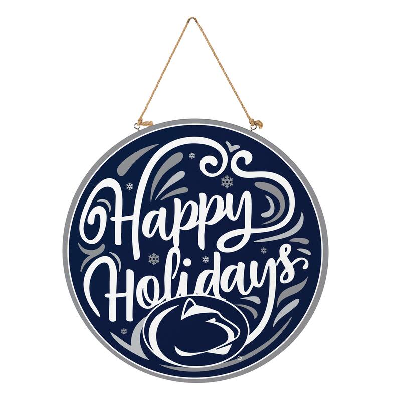 Penn State University 18" x 18" Happy Holidays Door Décor Wall Sign - 18" x 18"