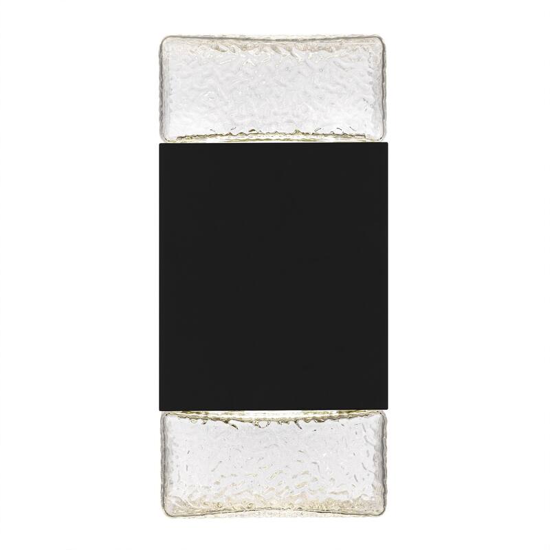 Matte Black LED Outdoor Wall Lantern from the Saxton Collection