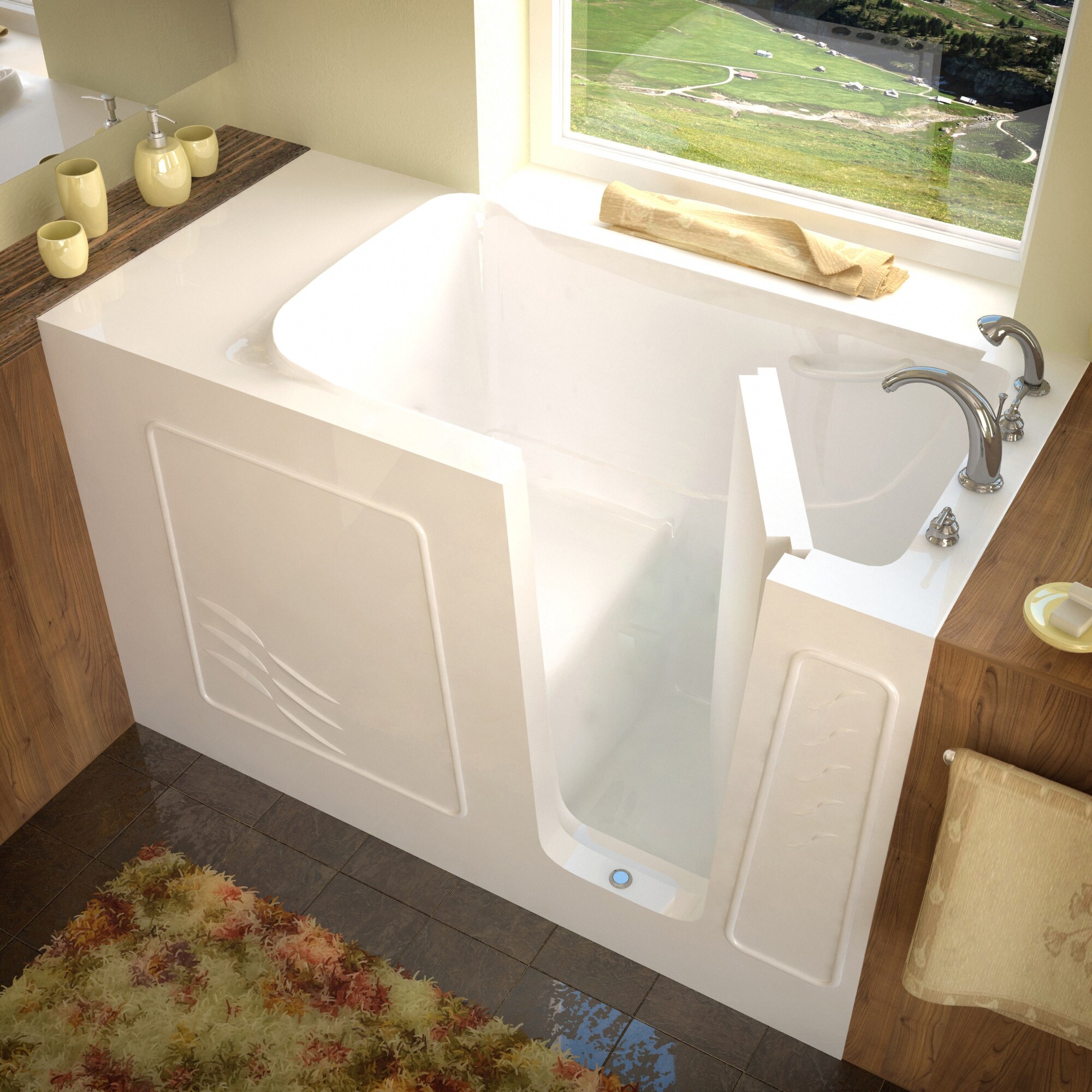 Shop Avano Av3060wirs Walk In Tubs 60 Gel Coated Soaking Bathtub