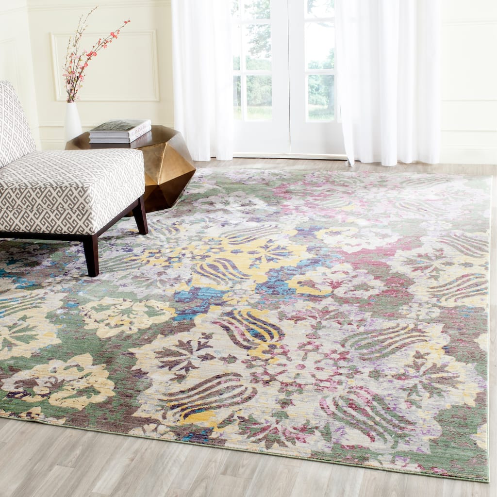 SAFAVIEH Valencia Mertie Distressed Vintage Boho Oriental Polyester Rug
