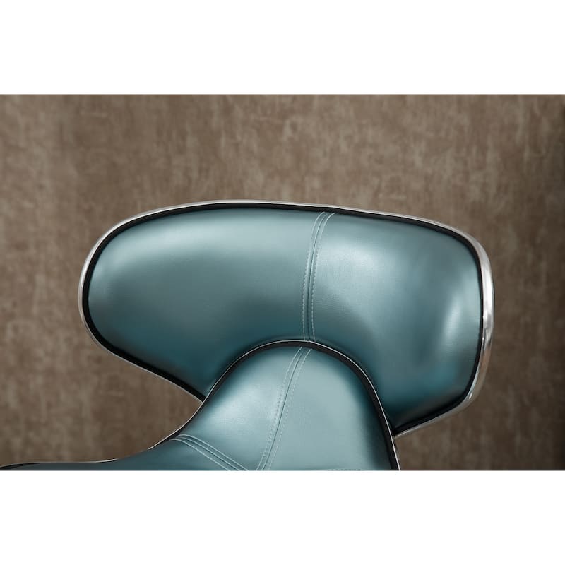 Bistro Counter Barstool Dining Chair Reception Chair (Set of 2, Blue)