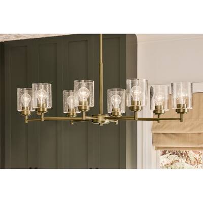 Kichler Lighting Winslow 8-Light Natural Brass Oval Chandelier - 44.25 in