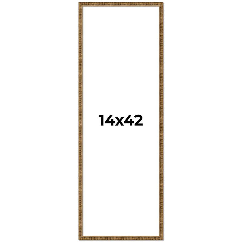 14x42 Frame Gold Kingsley Distressed Solid Wood Picture Frame Width