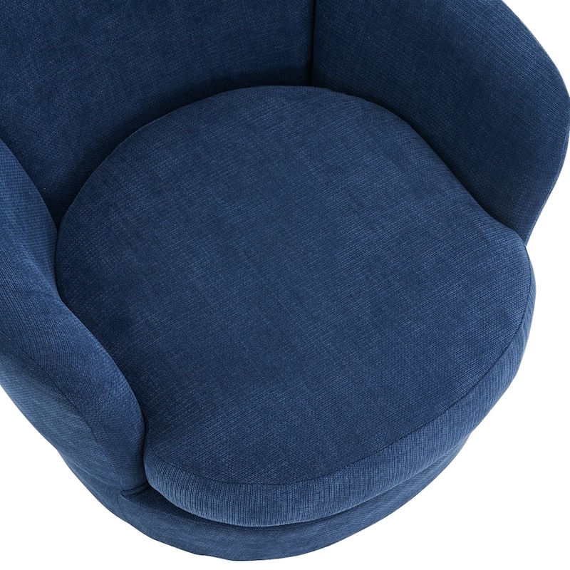 Polyester Swivel Barrel Chair