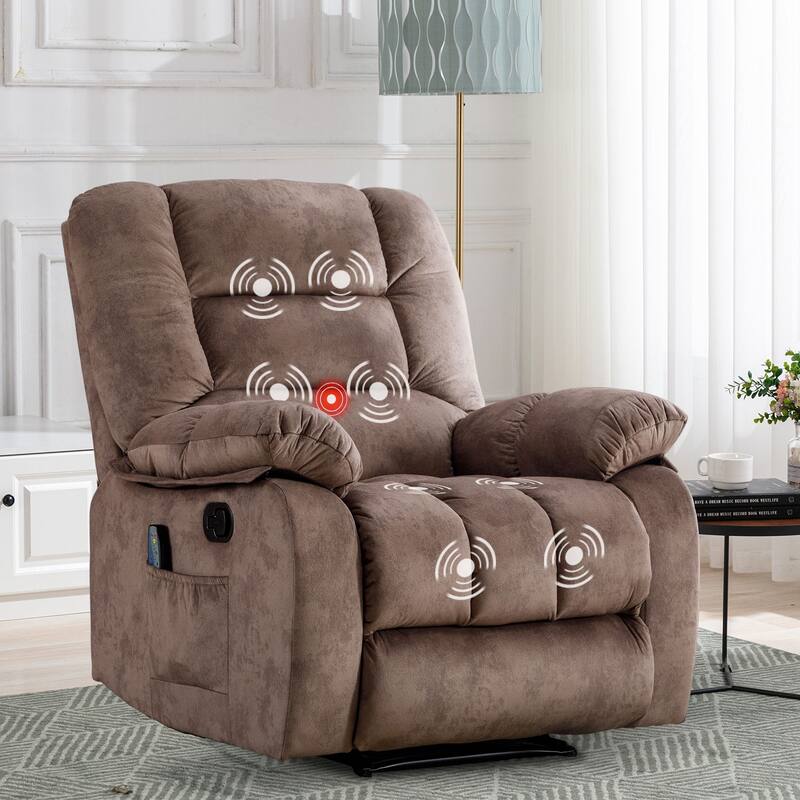 Massage and Manual Recliner Chair with Convenient pocket