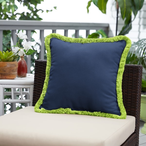 Navy and green outdoor pillows online