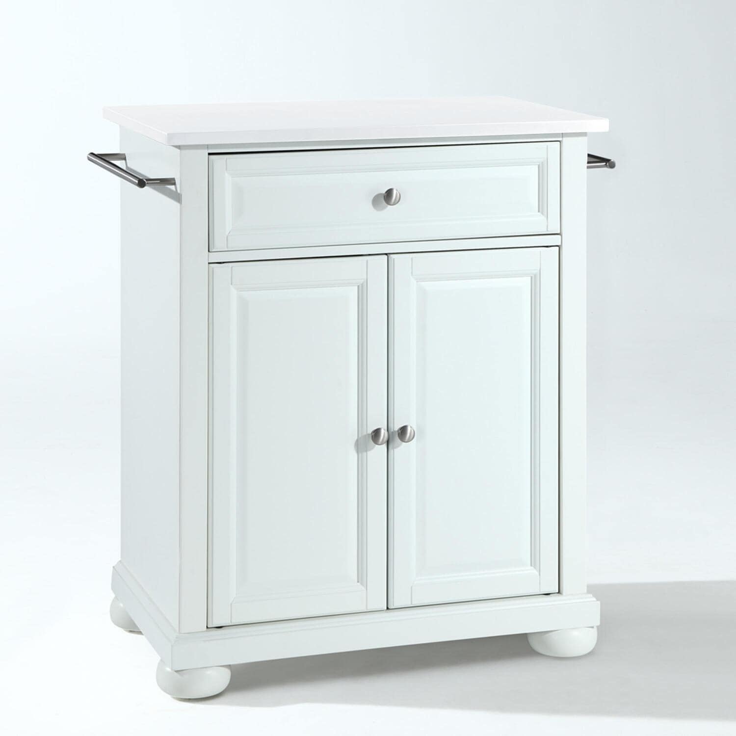Kitchen Island Cart Portable Stone Top Kitchen Storage Island Kitchen Furniture White