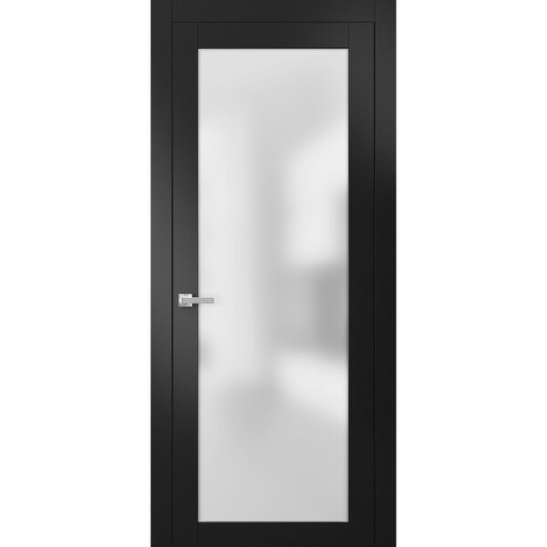 Frosted outlet glass door