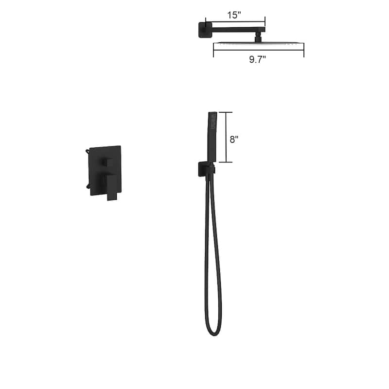 Bathroom Shower System Shower Head Handheld Spray Rainfall Shower