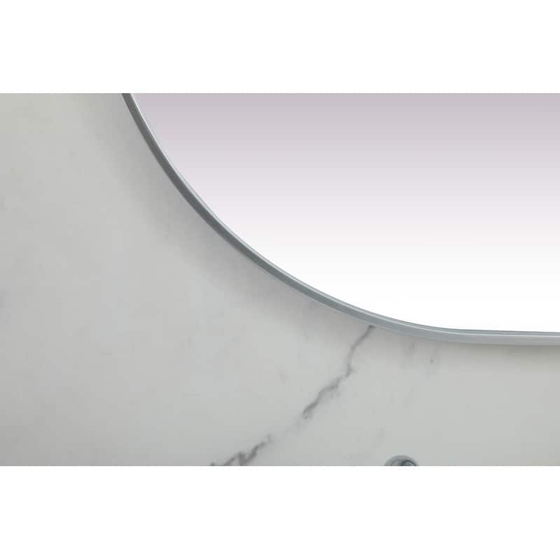 Indigo Home Metal Frame Oval Mirror 30x60 Inch