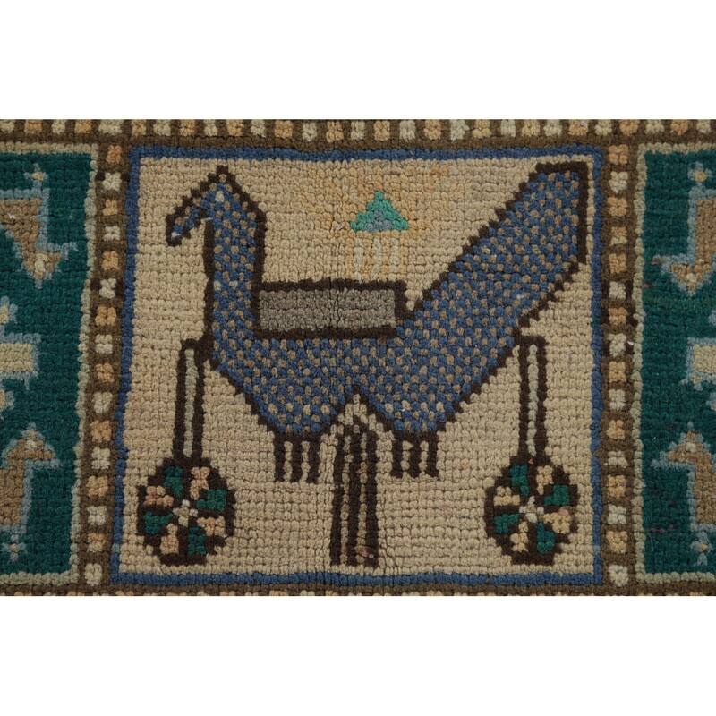 Hand Knotted Oriental 100% Wool Carpet Traditional Geometric Multi-Colored Bakhtiari Area Rug - 9' 10'' X 5' 8''