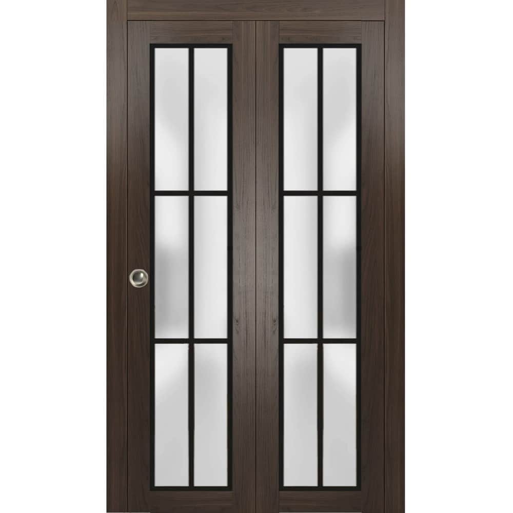 Bi-fold Doors 36 x 80 Planum 2122 Chocolate Ash Sturdy Tracks