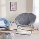 preview thumbnail 1 of 10, Giant Moon Chair - Mega Furry Plush by DormCo Dark Gray