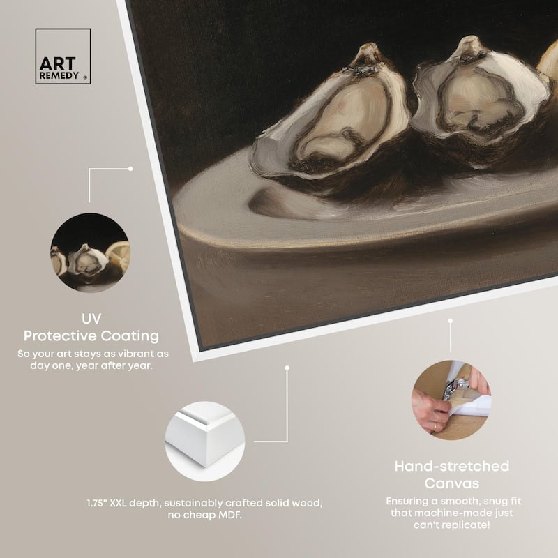 Manet's Oysters Canvas by Art Remedy