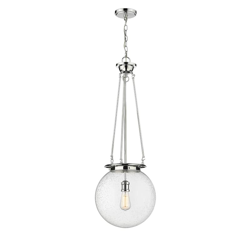 Innovations Lighting Beacon - 1 Light 14" Pendant - Polished Chrome/Seedy