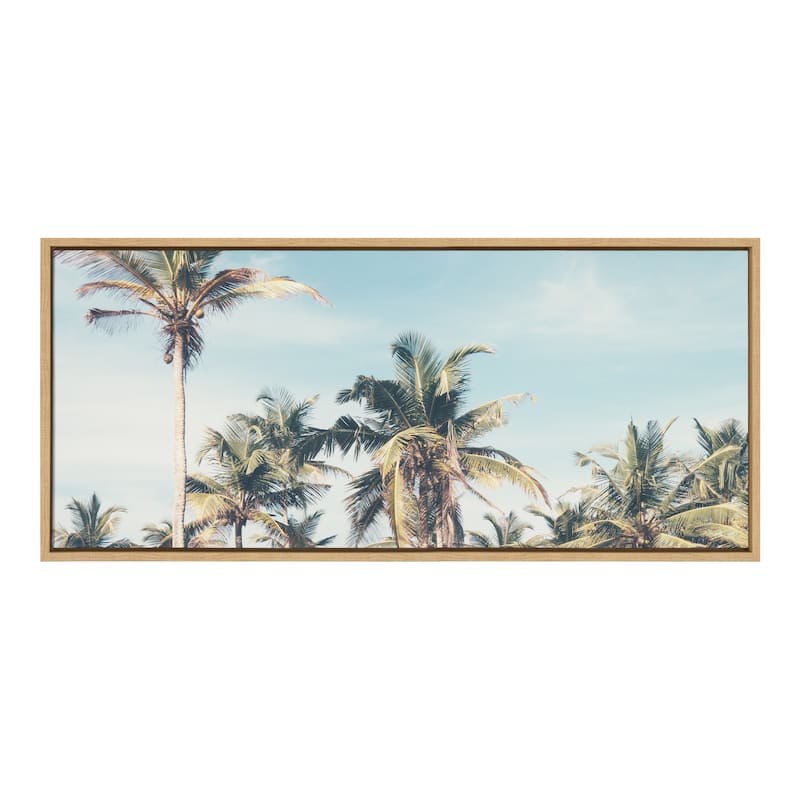 Kate and Laurel Sylvie Coco Palm Frame Canvas by Creative Bunch Studio