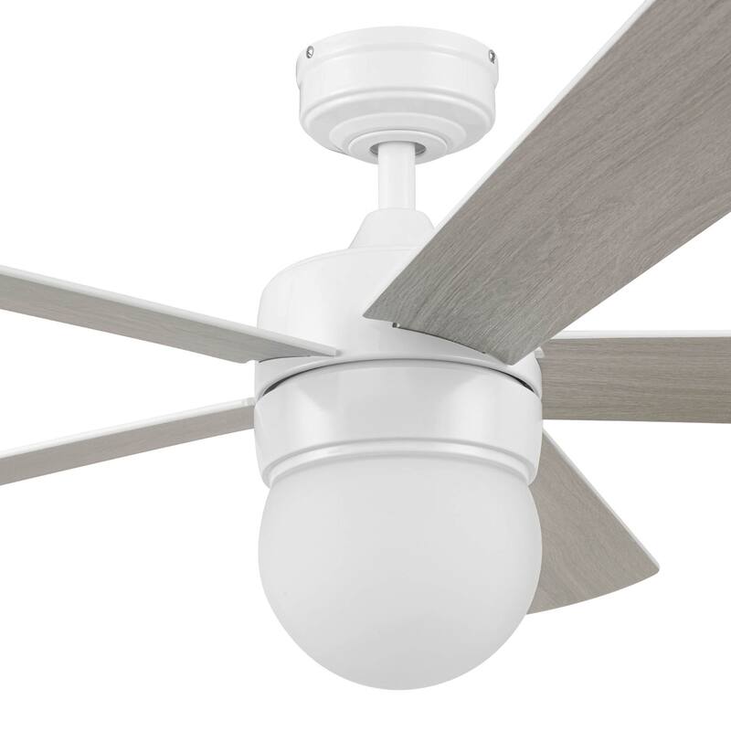 52" Prominence Home Ardrey Kell Modern Indoor LED Ceiling Fan with Light, Remote Control, Dual Mounting, Dual Finish Blades