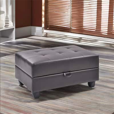 Faux Leather Ottoman for Living Room