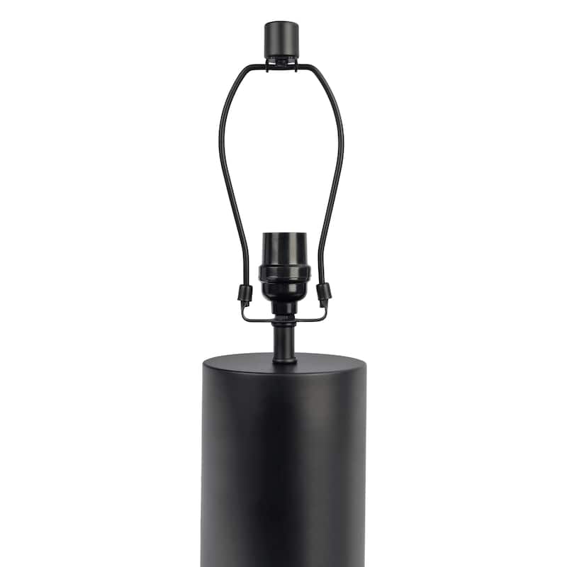 Black Table Lamp with On/Off Switch Black Block Base