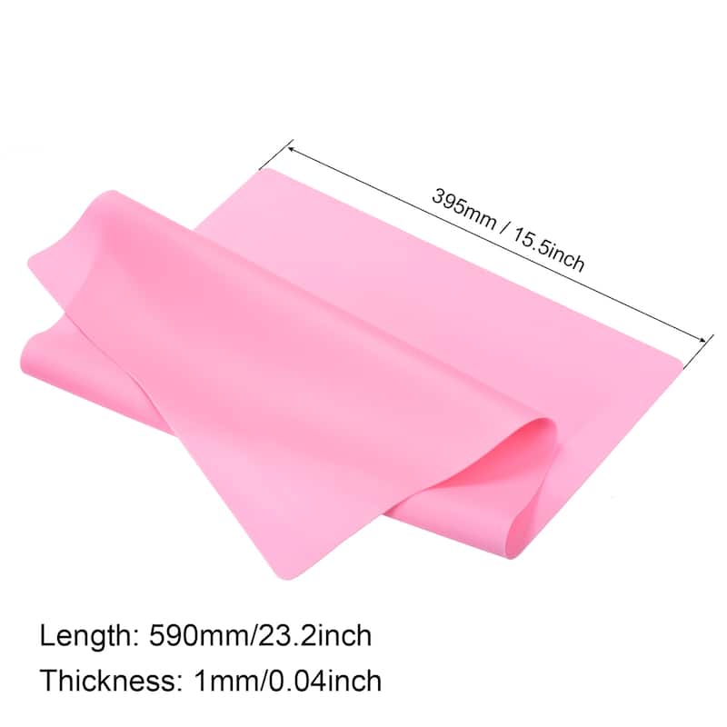 Silicone Counter Mat Heat Resistant Mat, for Counter Top, Tableware - 23.2x15.5inch - Pink