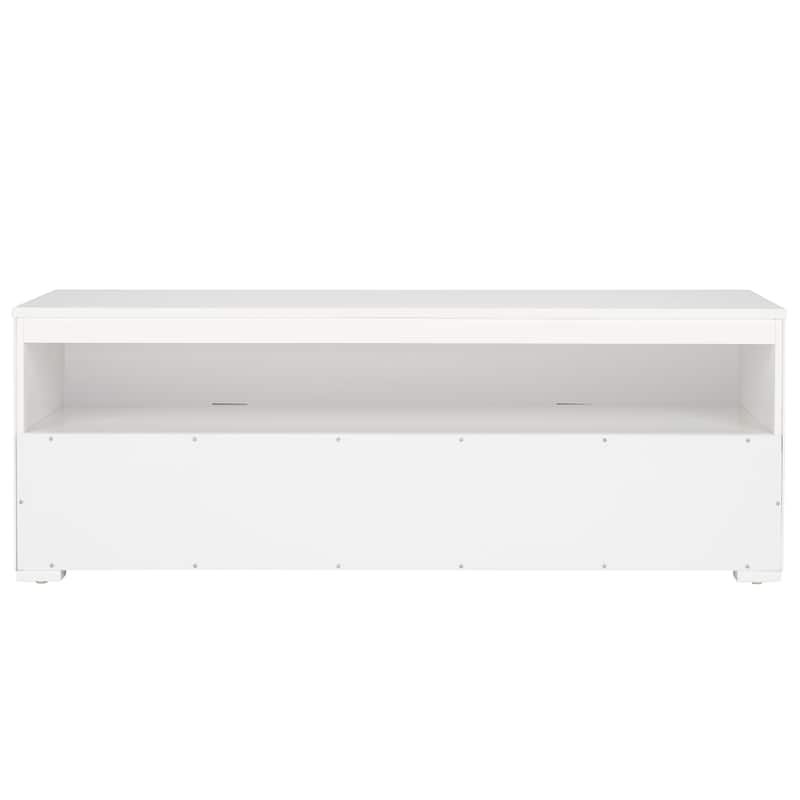 SAFAVIEH Theon 2-Drawer 1-Shelf Entertainment Media Stand (Fits up to 55" Flatscreen TV) - 47.5 in. x 15.5 in. x 17 in.