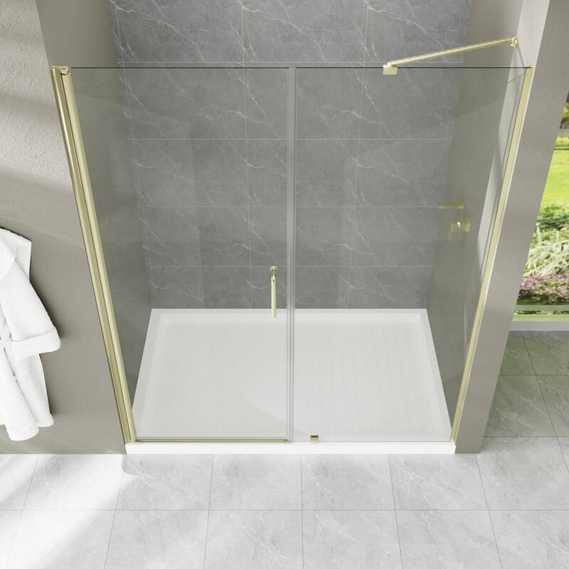 Alvana 60‘’×72'' Semi-Frameless Hinged Shower Door