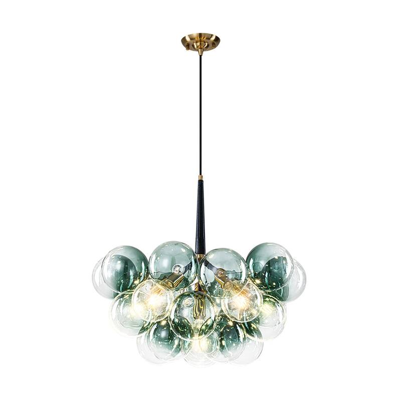 6-Light Bold Modern Gradient Glass Cluster Bubble Chandelier - 24.8 in