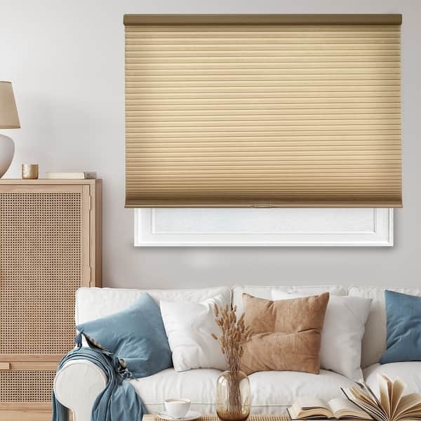 slide 2 of 11, Chicology Morning Croissant Cordless Privacy Cellular Shade