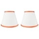 preview thumbnail 46 of 88, Hardback Faux Silk Conical Lamp Shade, 5 inch Top, 9 inch Bottom, 7 inch Slant Set of 2 - Off White, Orange