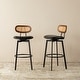 preview thumbnail 54 of 60, Glitzhome Industrial Modern Adjustable Bar Table Rustic Steel 3-Piece Pub Sets