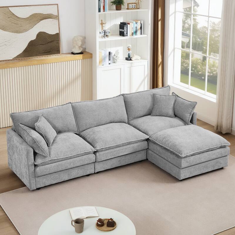 Modular Sectional Sofa, 102 Inch L Shaped Couch Set for Living Room