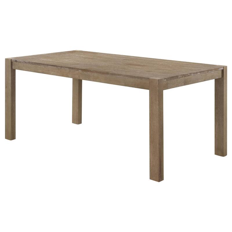 Scott Dining Table, Recessed Apron, Rectangular Brown Hardwood 71 Inch