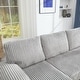 preview thumbnail 8 of 8, Homy Casa U-Shaped Velvet Sectional Sofa with Double Chaise, Pocket Spring Cushions and Armrest Pockets for Living Room