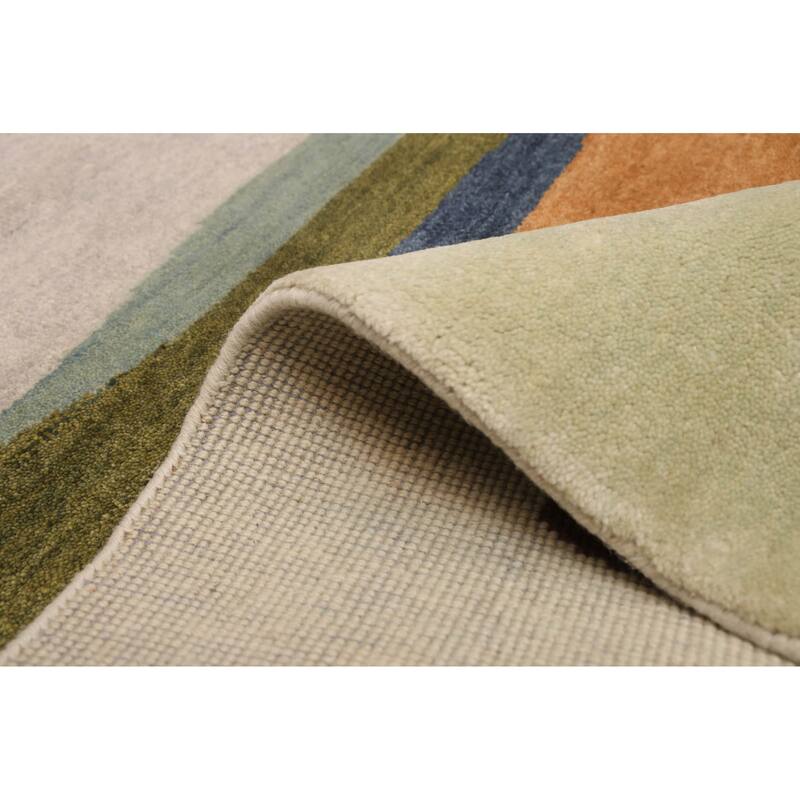 ECARPETGALLERY Hand-knotted Peshawar Ziegler Light Green Wool Rug - 5'1 x 6'10